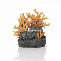 Застывшая лава с огненным коралом, Lava rock with fire coral ornament