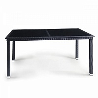 Плетеный стол T285A-W5-140x80 Black