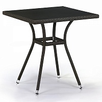 Плетеный стол T282BNS-W53-70x70 Brown