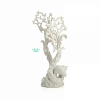 Коралл средний, белый, Fan coral ornament medium white